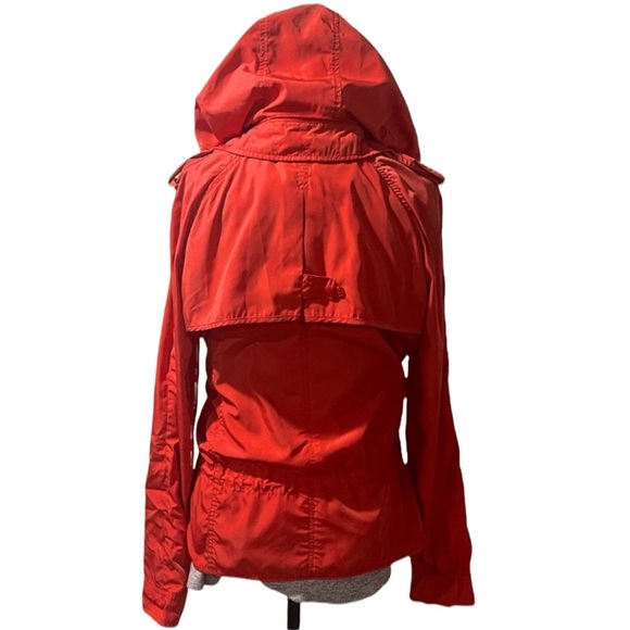 Joe Fresh Orange Hooded Rain Coat Size Medium - Picture 3 of 6